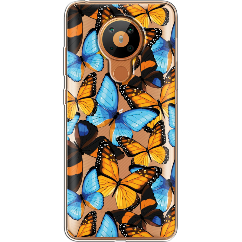 Прозрачный чехол BoxFace Nokia 5.3 Butterfly Morpho