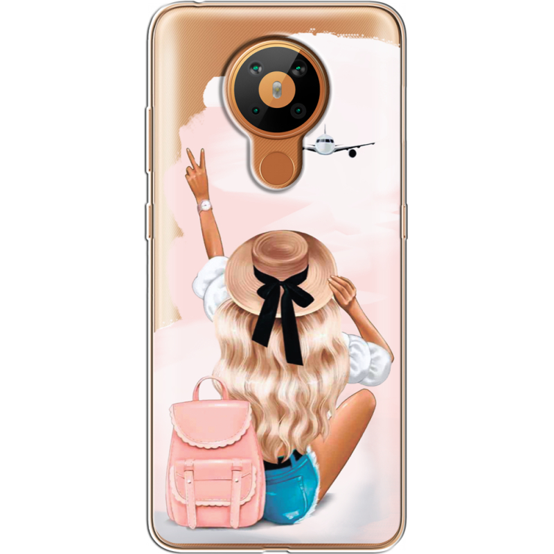 Прозрачный чехол BoxFace Nokia 5.3 Travel Girl