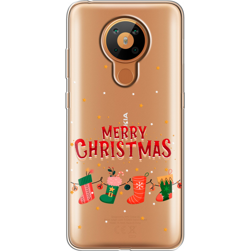 Прозрачный чехол BoxFace Nokia 5.3 Merry Christmas