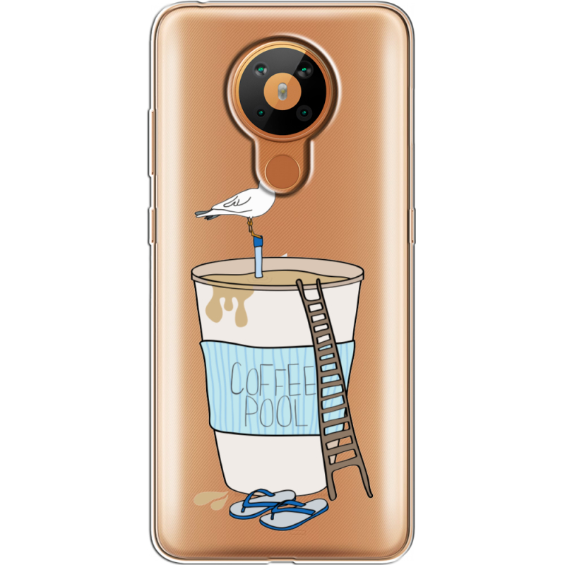 Прозрачный чехол BoxFace Nokia 5.3 Segull in Cofee Pool