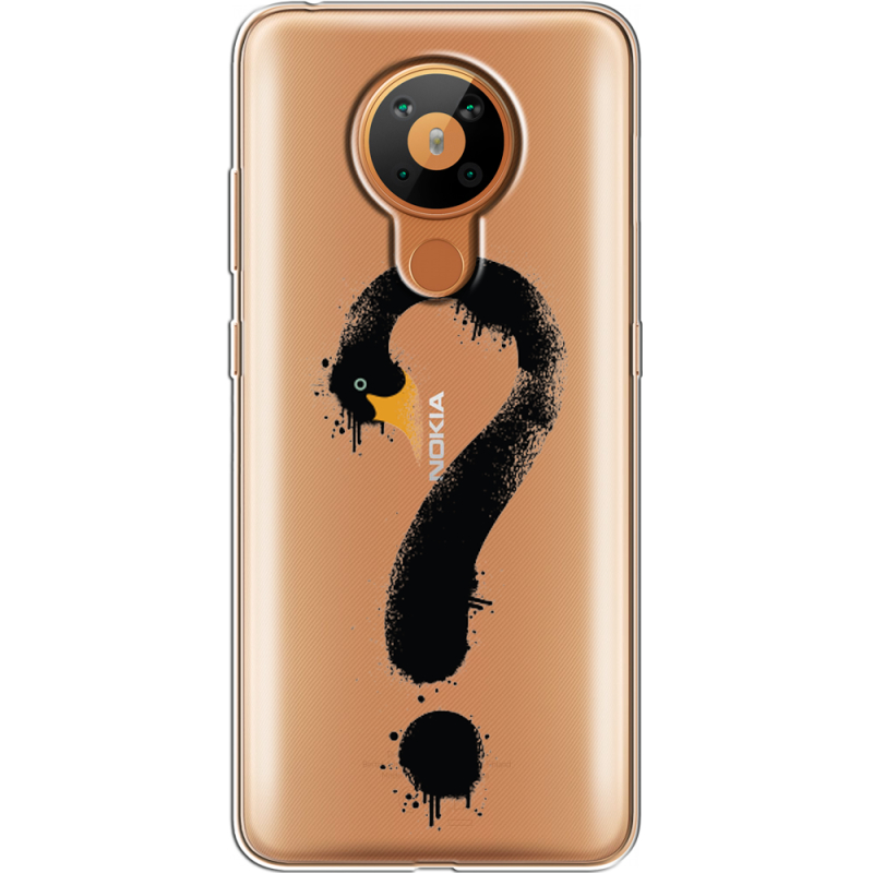 Прозрачный чехол BoxFace Nokia 5.3 Swan question