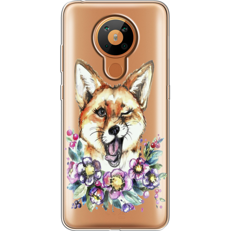 Прозрачный чехол BoxFace Nokia 5.3 Winking Fox