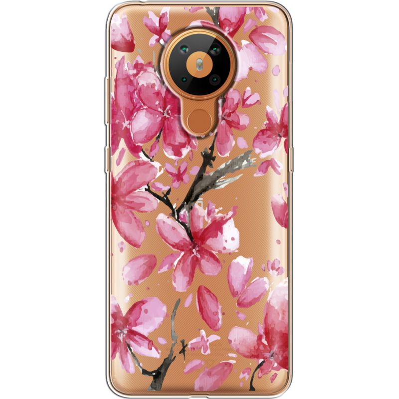 Прозрачный чехол BoxFace Nokia 5.3 Pink Magnolia