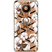 Прозрачный чехол BoxFace Nokia 5.3 Cotton flowers