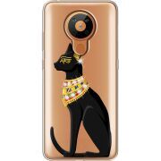 Чехол со стразами Nokia 5.3 Egipet Cat