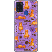 Чехол BoxFace Samsung Galaxy A21s (A217) Yoga Cat
