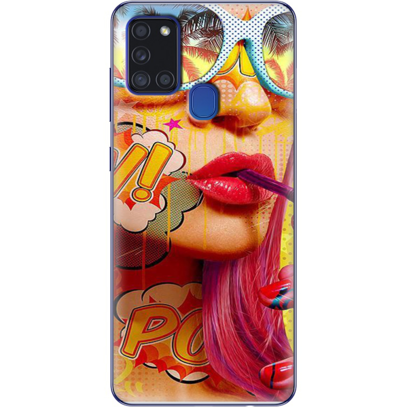 Чехол BoxFace Samsung Galaxy A21s (A217) Yellow Girl Pop Art