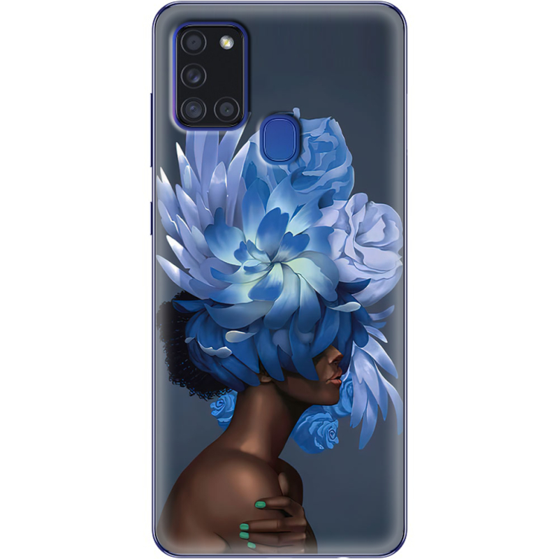 Чехол BoxFace Samsung Galaxy A21s (A217) Exquisite Blue Flowers