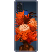 Чехол BoxFace Samsung Galaxy A21s (A217) Exquisite Orange Flowers