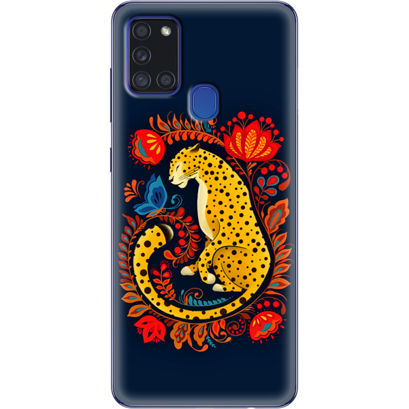 Чехол BoxFace Samsung Galaxy A21s (A217) Petrykivka Leopard