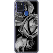 Чехол BoxFace Samsung Galaxy A21s (A217) Black and White Roses