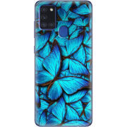 Чехол BoxFace Samsung Galaxy A21s (A217) лазурные бабочки