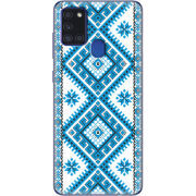 Чехол BoxFace Samsung Galaxy A21s (A217) Блакитний Орнамент
