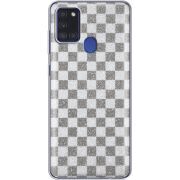 Чехол с блёстками Samsung Galaxy A21s (A217) Шахматы