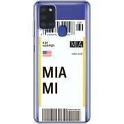 Прозрачный чехол BoxFace Samsung Galaxy A21s (A217) Ticket Miami