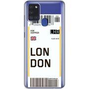 Прозрачный чехол BoxFace Samsung Galaxy A21s (A217) Ticket London