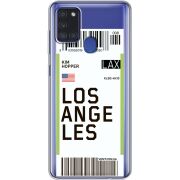 Прозрачный чехол BoxFace Samsung Galaxy A21s (A217) Ticket Los Angeles