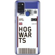 Прозрачный чехол BoxFace Samsung Galaxy A21s (A217) Ticket Hogwarts