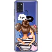 Прозрачный чехол BoxFace Samsung Galaxy A21s (A217) Super Mama