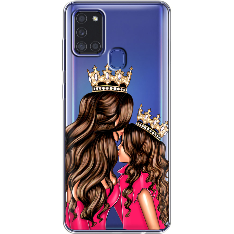 Прозрачный чехол BoxFace Samsung Galaxy A21s (A217) Queen and Princess