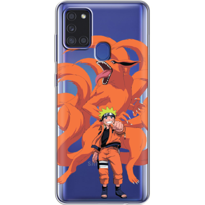 Прозрачный чехол BoxFace Samsung Galaxy A21s (A217) Naruto and Kurama