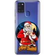 Прозрачный чехол BoxFace Samsung Galaxy A21s (A217) Cool Santa