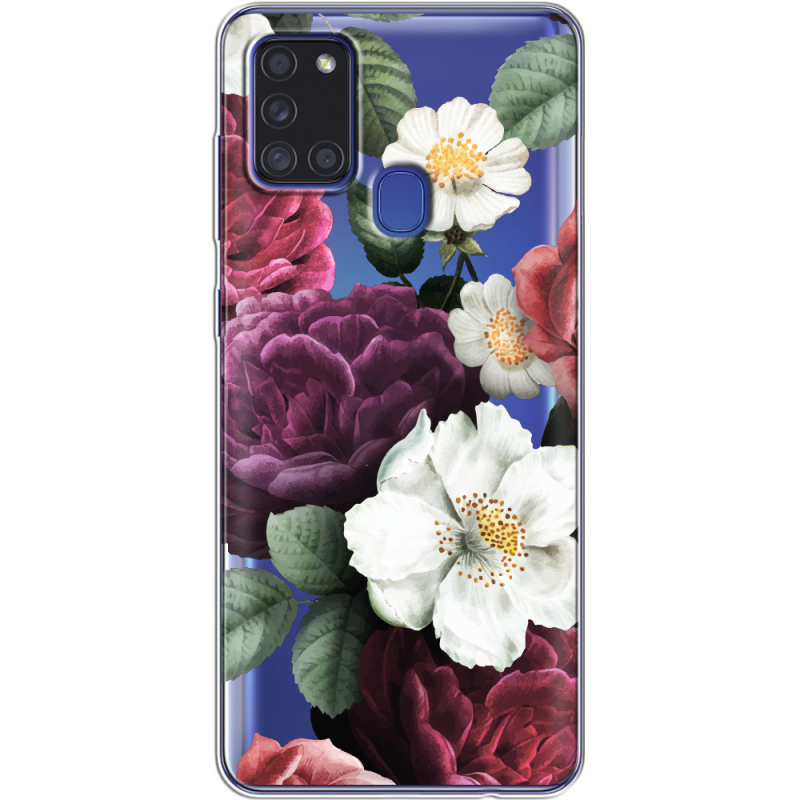 Прозрачный чехол BoxFace Samsung Galaxy A21s (A217) Floral Dark Dreams