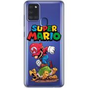 Прозрачный чехол BoxFace Samsung Galaxy A21s (A217) Super Mario