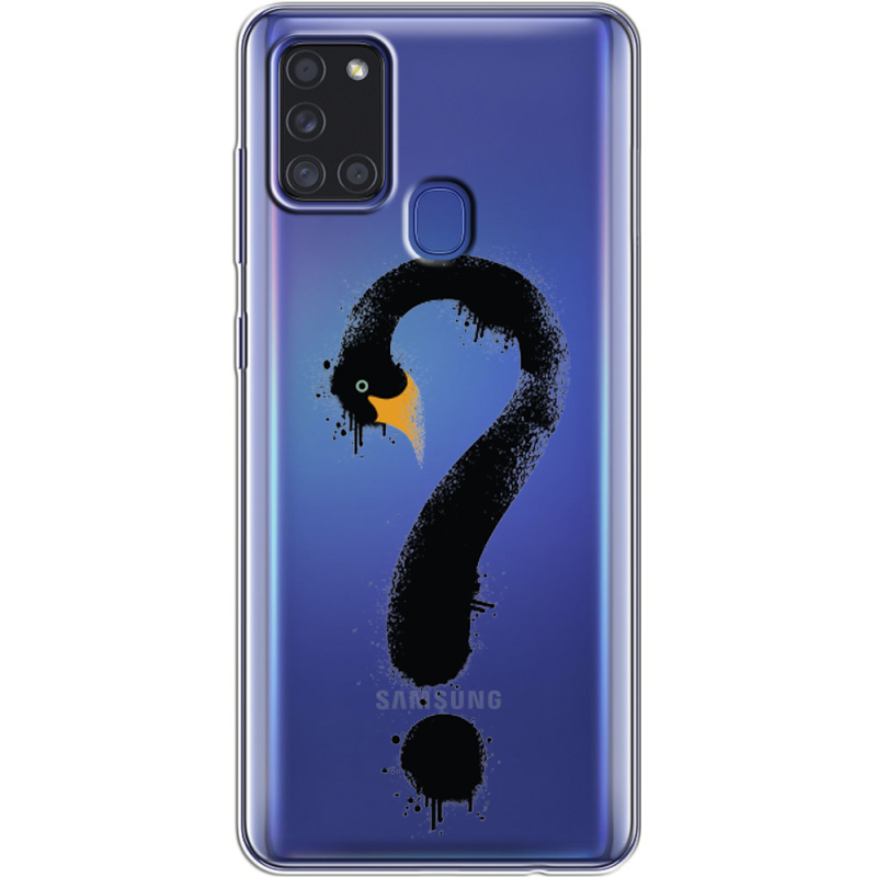 Прозрачный чехол BoxFace Samsung Galaxy A21s (A217) Swan question