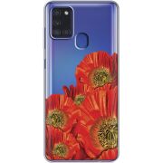 Прозрачный чехол BoxFace Samsung Galaxy A21s (A217) Red Poppies