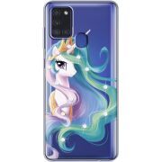 Чехол со стразами Samsung Galaxy A21s (A217) Unicorn Queen