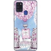 Чехол со стразами Samsung Galaxy A21s (A217) Perfume bottle
