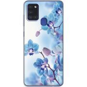 Чехол со стразами Samsung Galaxy A21s (A217) Orchids