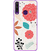 Чехол BoxFace Huawei Y6p Line Flowers