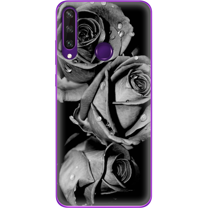 Чехол BoxFace Huawei Y6p Black and White Roses