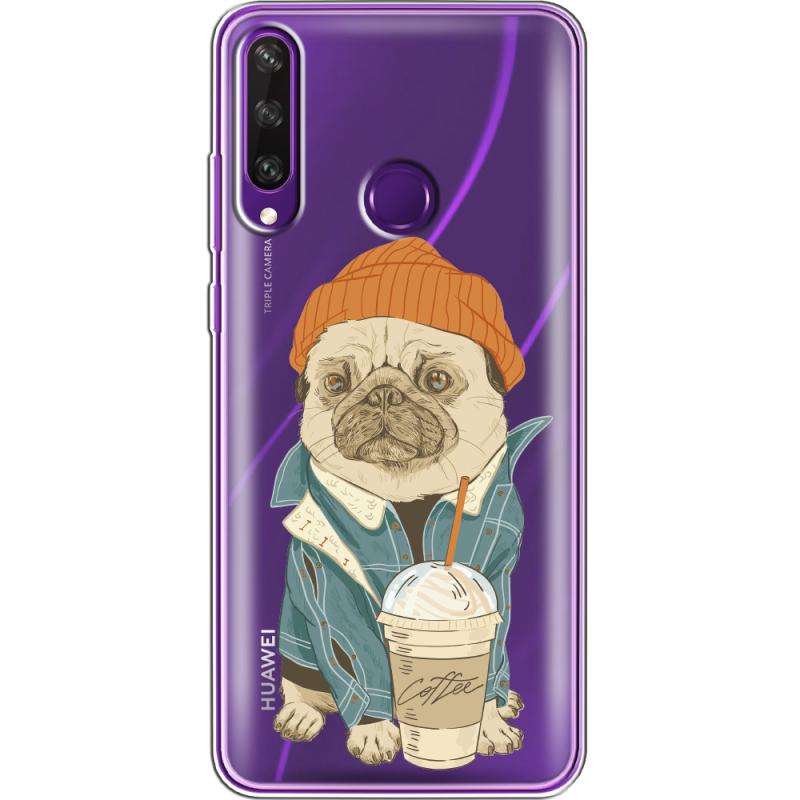 Прозрачный чехол BoxFace Huawei Y6p Dog Coffeeman