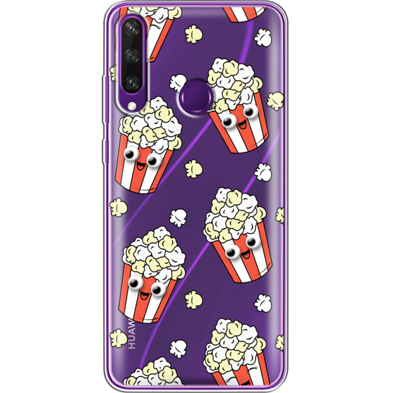 Прозрачный чехол BoxFace Huawei Y6p с 3D-глазками Popcorn