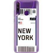 Прозрачный чехол BoxFace Huawei Y6p Ticket New York