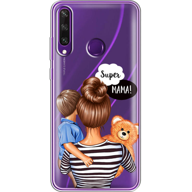 Прозрачный чехол BoxFace Huawei Y6p Super Mama and Son