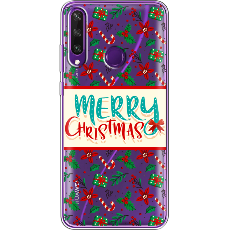 Прозрачный чехол BoxFace Huawei Y6p Vintage Christmas Pattern