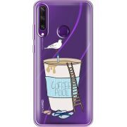 Прозрачный чехол BoxFace Huawei Y6p Segull in Cofee Pool