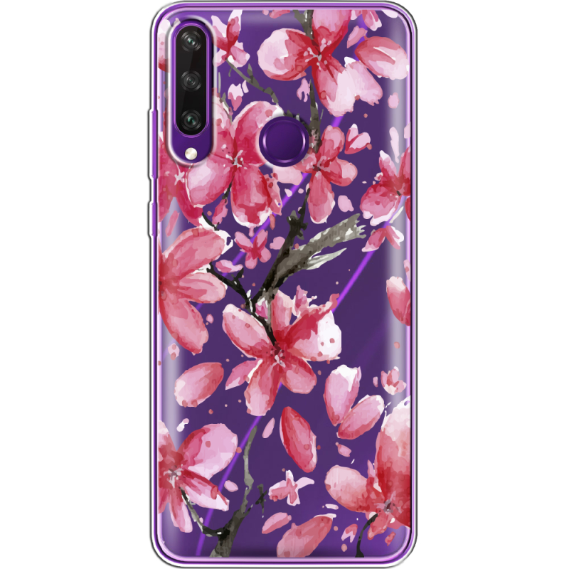 Прозрачный чехол BoxFace Huawei Y6p Pink Magnolia