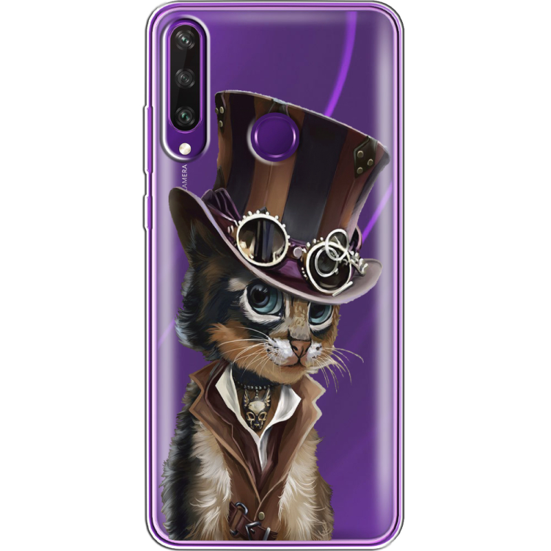 Прозрачный чехол BoxFace Huawei Y6p Steampunk Cat