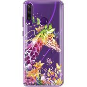 Прозрачный чехол BoxFace Huawei Y6p Colorful Giraffe