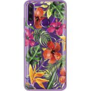 Прозрачный чехол BoxFace Huawei Y6p Tropical Flowers