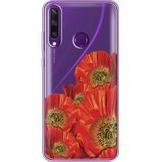 Прозрачный чехол BoxFace Huawei Y6p Red Poppies