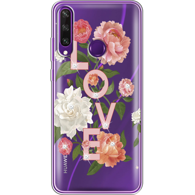 Чехол со стразами Huawei Y6p Love