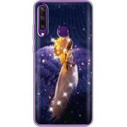 Чехол со стразами Huawei Y6p Girl with Umbrella