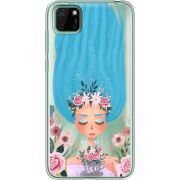 Прозрачный чехол BoxFace Huawei Y5p Blue Hair