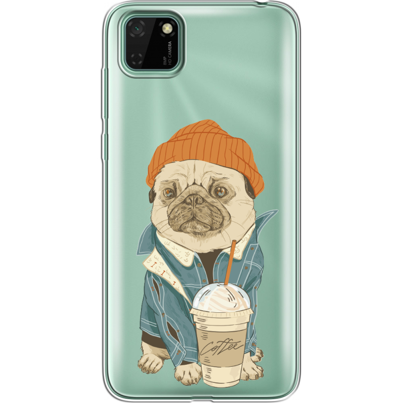 Прозрачный чехол BoxFace Huawei Y5p Dog Coffeeman